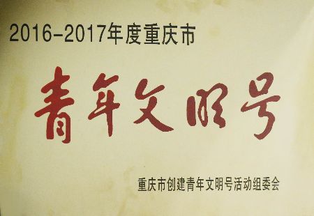 热烈祝贺本所荣获重庆市2016至2017年度青年文明号称号